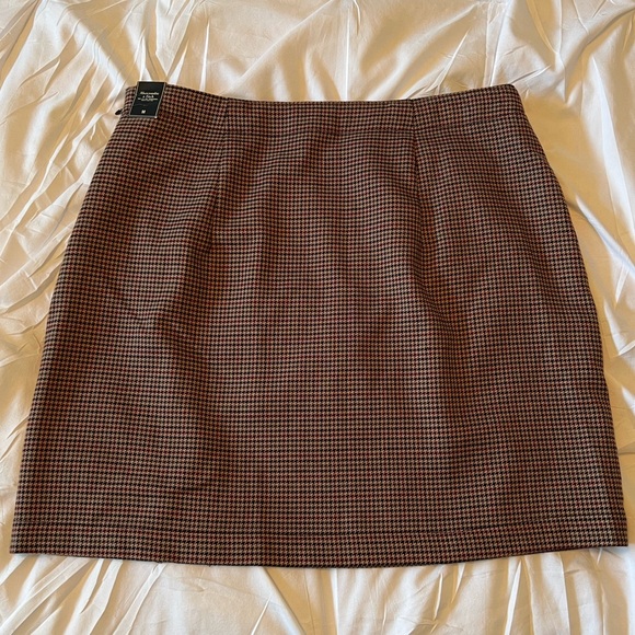 NWT Abercrombie A-Line Mini Skirt in Brown Plaid - Picture 6 of 7